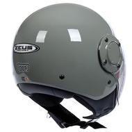 Wony Zeus Zs 217 Audi Gray Glossy Half Face Double Visor Helmet