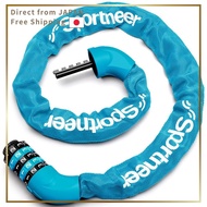 Sportneer Bicycle Chain Lock - 5-Digit Combination Dial Lock, 100/110/120cm, Keyless Wire Bike Lock,