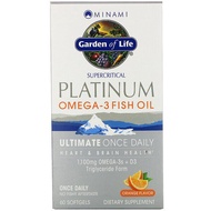 Minami Nutrition, Platinum, Omega-3 Fish Oil, Orange Flavor, 60 Softgels