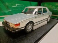 Cult 1 18 薩博紳寶4門豪華轎車模型 Saab 900 Turbo 1981 金屬銀