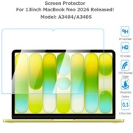 For Macbook Air Pro NEO M5 M4 M3 M2 M1 13 14 16 inch Clear Tempered Glass Screen Protector For Apple