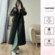 Jacket Long Plain Basic Collar Korean Style Vest Ak1018 - Yammy888
