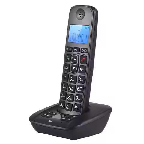 Efficient Cordless Telephone With Telephone Answering Machine 3Lines LCD Caller ID 5 Handsets Connec