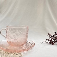【好日戀物】土耳其復古雕花葡萄花漾設計水晶玻璃杯碟咖啡杯盤組