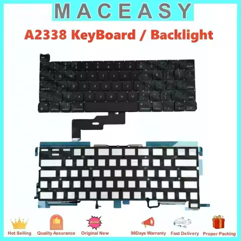 A2338 Replacement Keyboard US UK for Loptop MacBook Pro 13inch M1 M2 Keyboard Backlit 2020-2022Year