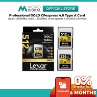 Lexar Professional Gold CFexpress 4.0 256GB / 512GB Type A | Kad Memori Memory Card 1800MB/s Sony Al
