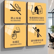 Shop B & B Prohibition Absorption Prompt Sign Sticker Office Public Place Sign Wall Sticker Customiz