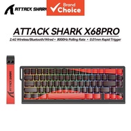ATTACK SHARK X68 PRO HE Wireless Rapid Trigger Gaming Keyboard 8K Polling Rate Hot-Swap RGB Backlit 