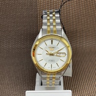 [Original] Seiko 5 SNKL24K1 Automatic Gold White Stainless Steel Men's Analog Casual Watch