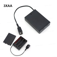 4.5V 3*AA  Battery Case cover holder With 5v USB female Port 3xAA For Building Blocks LED Light Kit 