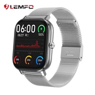 สมาทวอช LEMFO Smart Watch 2020 New PPG ECG SmartWatch Men Bluetooth Call 24-Hour Heart Rate Monitor DIY Watch Face For Android GTS สมาทวอช Blue silicone