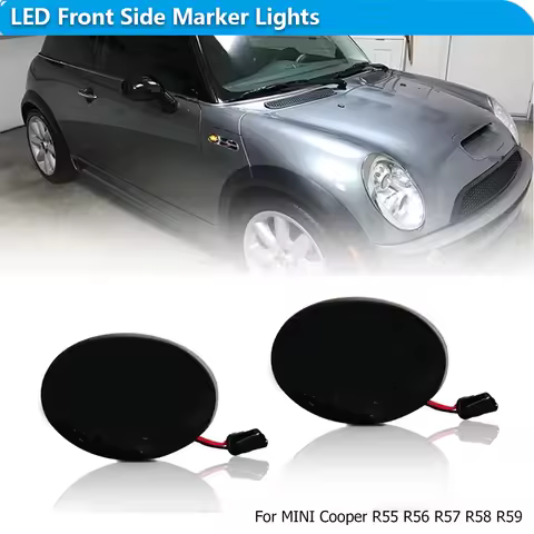 For MINI Cooper R55 R56 R57 R58 R59 Union Jack Amber LED Car Front Bumper Side Marker Turn Signal Li