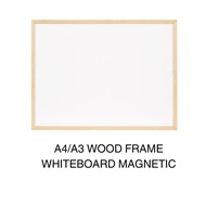 {DOSSVETT} WOOD/PLASTIC FRAME WHITEBOARD A4 /A3 (MAGNETIC/NON-MAGNETIC)