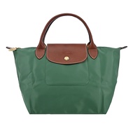 LONGCHAMP LE PLIAGE系列短把再生尼龍摺疊水餃包(小/鼠尾草綠)/平行輸入