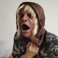 NEW Scary Demon Granny Mask Halloween Realistic Latex Old Lady Horror Head Cover Cosplay Accessories
