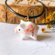 【擴香項鍊】櫻花小豬香水精油項鍊 ||香氛擴香香氛