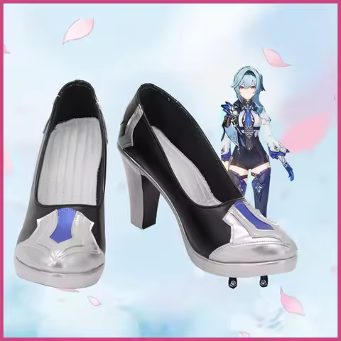 Genshin Impact Eula Cosplay Shoes Adult Women Girls Boots Halloween Cosplay Shoes