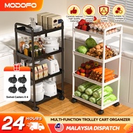 3/4/5 Layer Trolley Cart Organizer Storage Shelf Moving Rack With Wheel For Room Kitchen