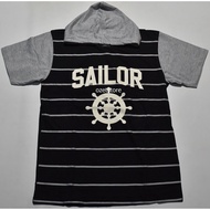 T Zone Brand Men's Casual Short Sleeve Black Hoodie KTZ03 ORIGINAL