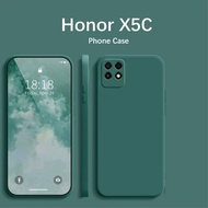 【Hot sale】For Honor X5C Case Fall prevention Silicone Full Case Classic Solid Color Phone Case Cover
