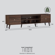 LOFT Design INGLEWOOD 6 feet 180cm TV Cabinet-kabinet tv