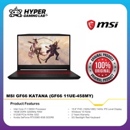 MSI KATANA GF66 11UE-458MY GAMING LAPTOP-BLACK (i7-11800H/16GB/512GB SSD/15.6 FHD/NVIDIA RTX3060 6GB/W10/2YRS