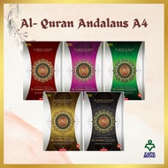 AL-QURAN Al-Andalus Size A4 : [Waqaf Ibtida , Terjemahan Perkata, Tajwid Berwarna]