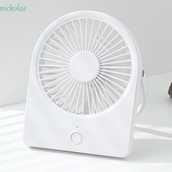 NICKOLAS Small USB Desk Fan, 3 Speeds Adjustable ABS Plastic Personal Table Fan, Mutli-Purpose Foldable Lightweight Portable Table Cooling Fan Home