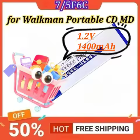 1.2V 1400mAh 7/5F6C NH-14WM Chewing Gum Gumstick Battery for Walkman Portable CD MD Rechargeable Ni-