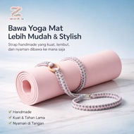 Zolacraft Adjustable Macrame Yoga MatTALI | Handmade Yoga Strap for Workout SB13B