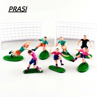 PRASI Set of 9 Soccer Toppers 9 Soccer Players Cake Toppers Funny for Birthday Cake