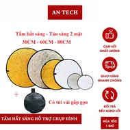 Reflector, round light reflector size 30cm/60cm/80cm 2 colors in 1 gold/white silver/silver to incre