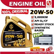 S2U Original Engine Oil Supido 20W50 4Liter Synthetic Proton Perodua Honda Toyota Minyak Hitam Enjin Kereta 20W-50