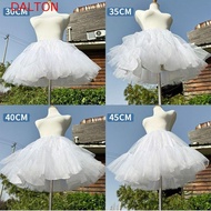 Dalton Crinoline Underskirt - Elastic Waist Soft Mesh, Available in Sizes 30 to 45 cm, White Ruffle 