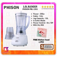 *FREE KITCHEN TOWEL* PHISON 1.0L Blender with Dry Mill PBL-1351