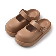 【Ketibaan baru】 utune wanita Mary Jane separuh selipar tebal baju tak tergelincir dengan sandal wani