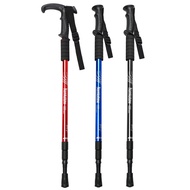 Outdoor Travel Trekking Stick Retractable Elderly Climbing Walking Stick Aluminum Alloy Trekking Sti
