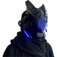 Cyberpunk Mask Helmet Futuristic Mask lights Techwear mask Cosplay Costume