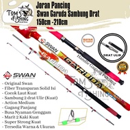 Joran Pancing SWAN GARUDA Transparan Solid 150cm - 210cm (Sambung drat) Murah - Toms Fishing - Merah