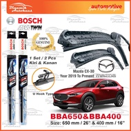 Mazda CX30 CX 30 SUV Car Front Windshield Wiper Size 26" & 16" Inch (2 Pcs) Bosch AeroTwin Wiper