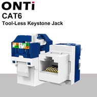 OMAY RJ45 Keystone Jack, CAT6 CAT5E CAT6A Tool Free Self-Locking Module Adapter No Punch-Down Tool C