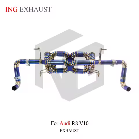 for Audi R8 V10 5.2L 2015-2020 Titanium Dual X-Pipe Exhaust catback, Race Performance Exhaust System