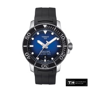 Tissot Seastar 1000 Powermatic 80 Men's Black Rubber Strap and Blue Gradient Dial Watch - T120.407.17.041.00