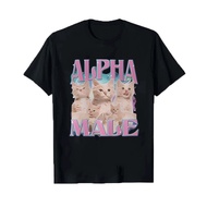 Alpha Male Cat Graphic T-Shirt for High Quality Oversized Men Funny Shirt and Women - Funny Feline D