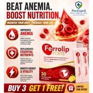 【On Sale】 Ferrolip FORTE Iron Supplement Complex Vitamin Supplement Lemon Flavor Improve anemia Iron