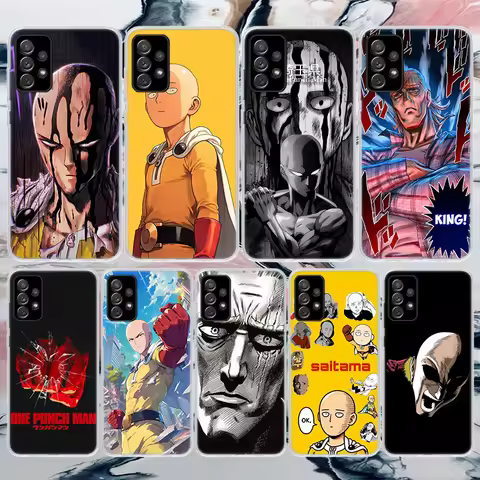 One P-Punch-Man Saitama King Soft Phone Case For Samsung Galaxy A16 A26 A36 A56 A15 A14 A13 A55 A54 