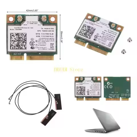 7260 7260HMW Half Mini PCIe PCI-express Wireless WIFI WLAN BT Card for Dell best sale