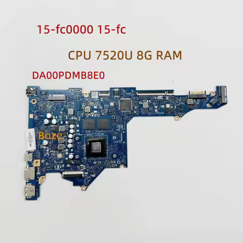 For Hp Laptop 15-fc0093dx 15-fc0000 15-FC Laptop 100-000000770 Ryzen5 7520U 8G RAM Motherboard DA00P