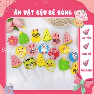 Large Mixed Fruit Lollipops, Strawberry / Blueberry / Melon / Orange Watermelon Fruit Lollipops