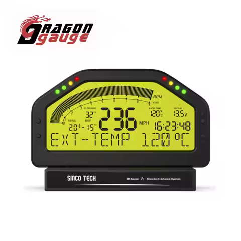 Rally Race Dash Panels 9 in 1 Gauge LCD Display Sensor Kit Multi-Function Race Dashboard Bluetooth C